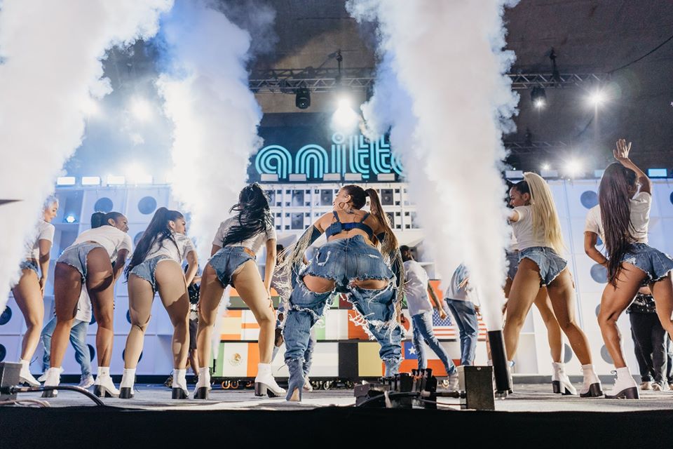 Anitta durante sua apresentação no Rock in Rio