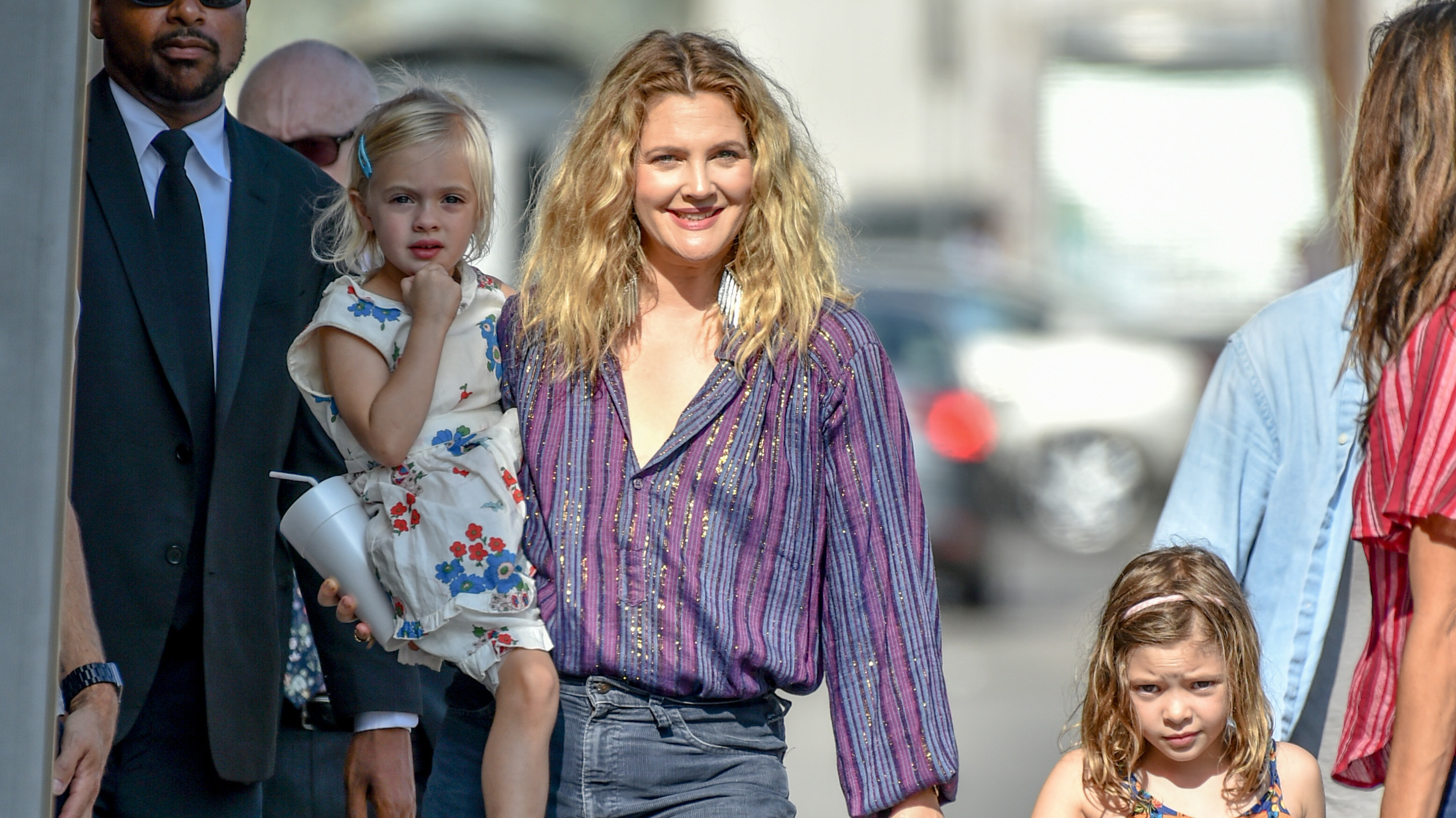 Drew Barrymore com as filhas